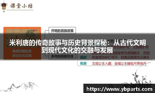 米利唐的传奇故事与历史背景探秘：从古代文明到现代文化的交融与发展